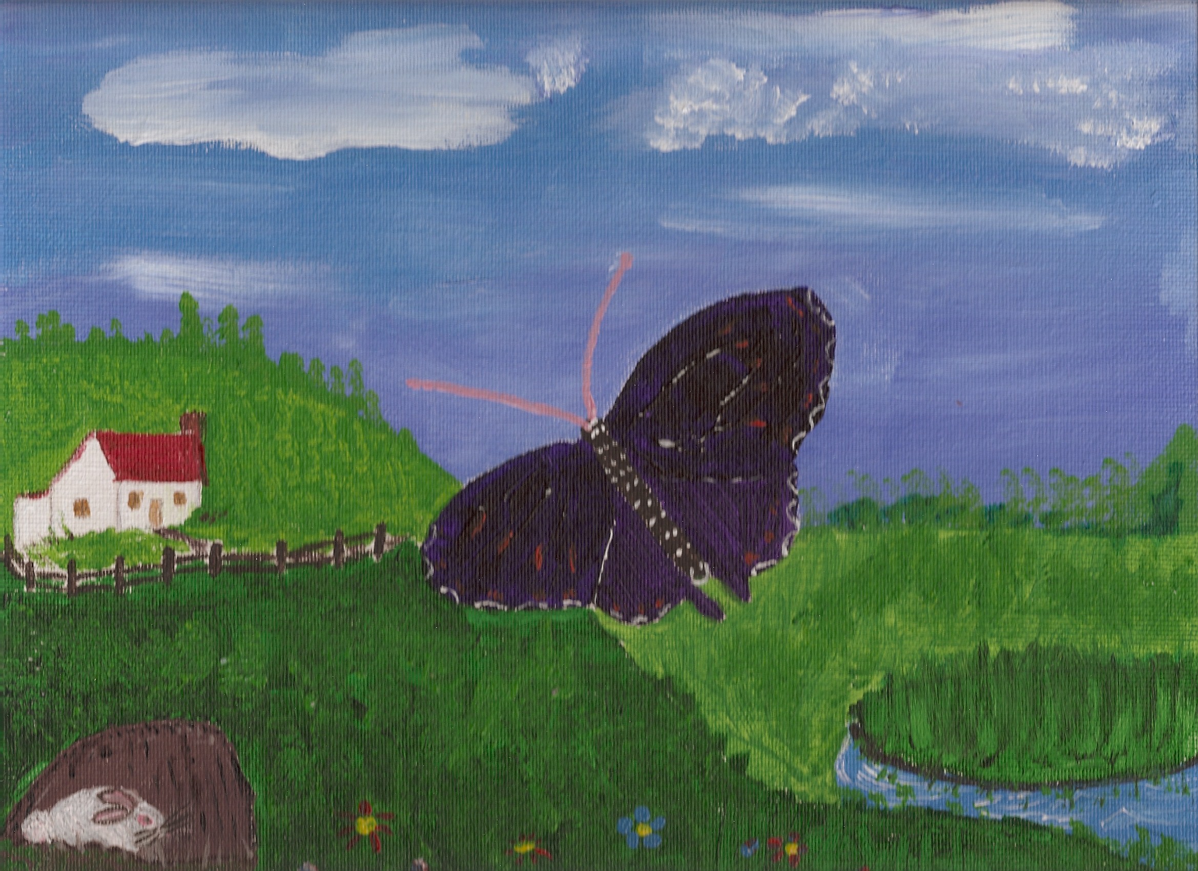 Giant Purple Butterfly